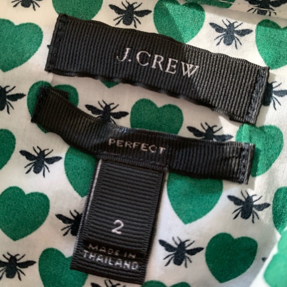 JCrew bee heart print shirt. - Picture 3 of 7